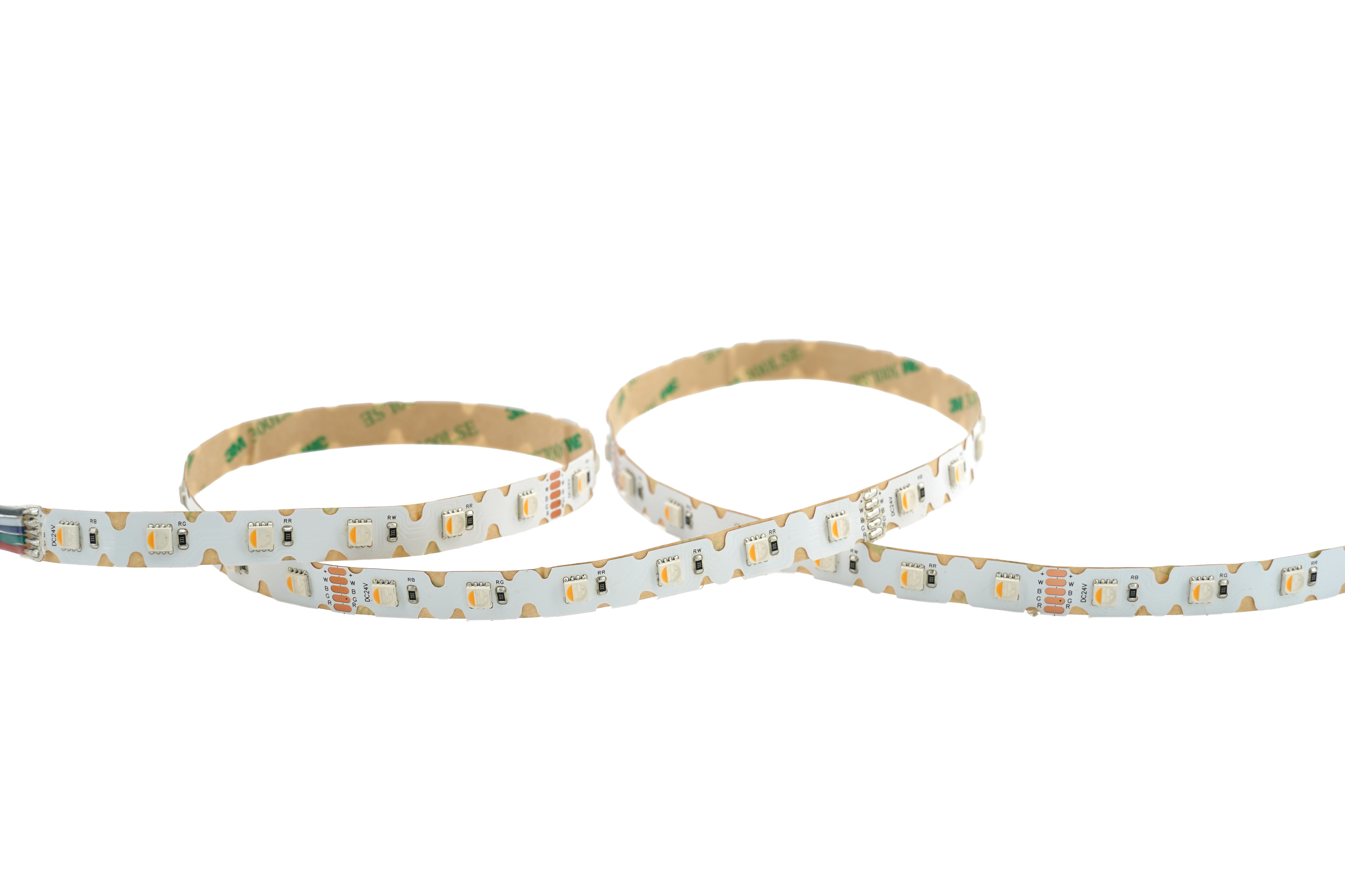 LED-ZigZag RGBW Streifen 12 mm – 24 V, 48 LEDs/m, 18 W/m – ideal für Kurven & Rundungen