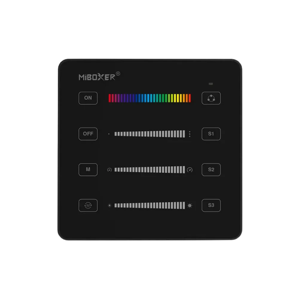 MiBoxer B6 SPI Wand Fernbedienung 2.4 GHz, Touch Panel für adressierbare Pixel LED Streifen, schwarz