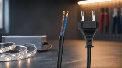 Anschlusskabel für LED Netzteile 230V auf offenes Kabel Anschlusskabel für LED Netzteil mit 230V Stecker und offenem Kabelende