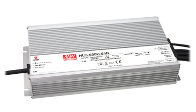Mean Well HLG-600H-24A LED Netzteil 24V 600W – IP65 Aluminiumgehäuse, Konstantspannung und Konstantstrom per Poti einstellbar, lüfterlos, TÜV CE, für industrielle LED-Installationen
