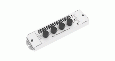 V1-KF LED Controller 4 Kanal 12-48V mit Drehregler für manuelle Steuerung von LED Streifen