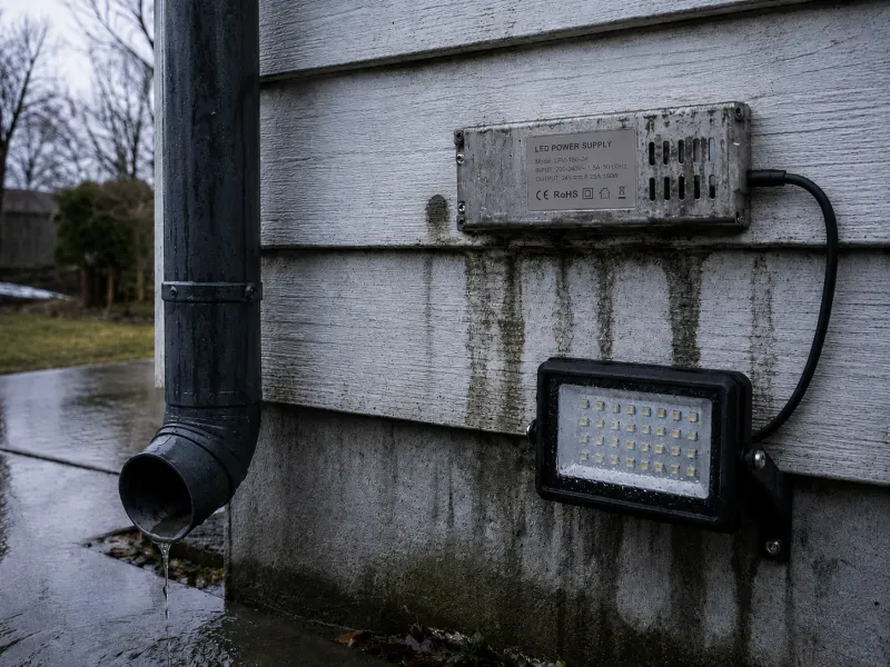 led-netzteil-aussenbereich-falsche-ip-schutzart-witterungsschaden