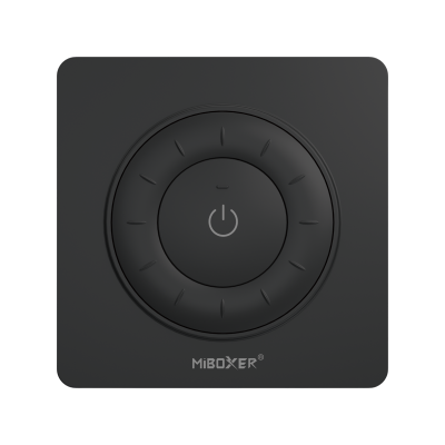 MiBoxer K3P LED Drehregler Fernbedienung schwarz – 2,4 GHz Funksteuerung MiBoxer K3P LED Drehregler Fernbedienung schwarz 2,4 GHz Funk LED Dimmer Wandsteuerung