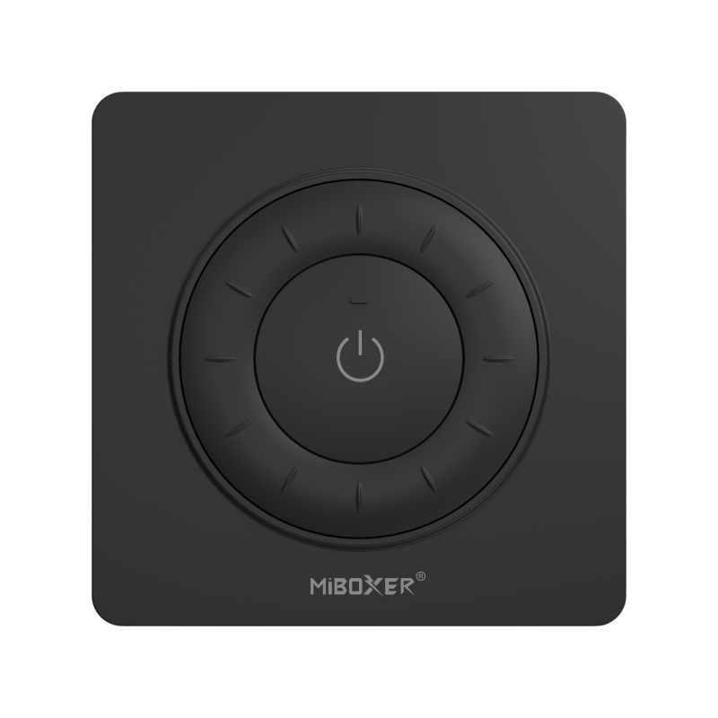 MiBoxer K3P LED Drehregler Fernbedienung schwarz 2,4 GHz Funk LED Dimmer Wandsteuerung