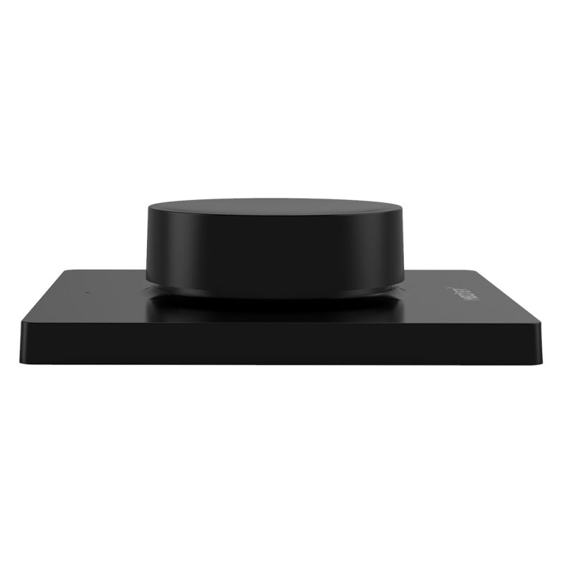 MiBoxer K1 Wandfernbedienung Schwarz an magnetischer Wandhalterung montiert – bohrfreie Befestigung, abnehmbar, batteriebetrieben mit CR2032
