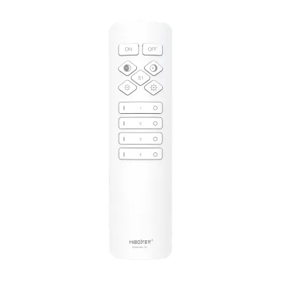 MiBoxer CCT LED Fernbedienung 4 Zonen – 2,4 GHz Funksteuerung Weiß | SK-LED CCT LED Fernbedienung mit 2,4 GHz Funksteuerung zur Regelung von Helligkeit und Farbtemperatur in 4 Zonen. Weiße Funkfernbedienung für LED-Streifen und Beleuchtungssysteme.