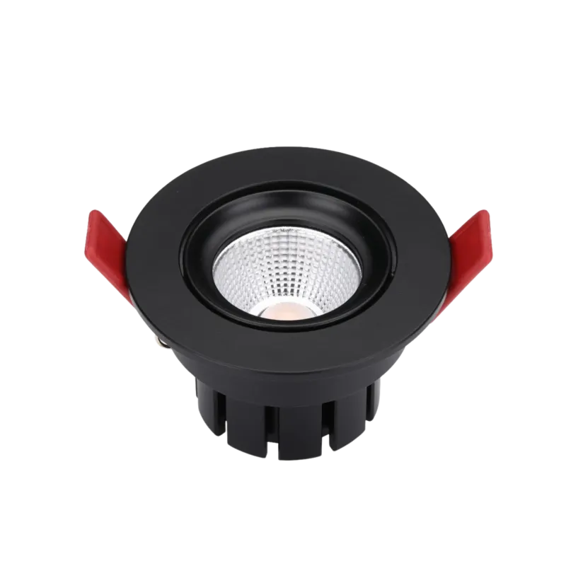 LED Einbaustrahler 8W 24V DC, Farbtemperatur 2000-6000K, CRI 95, 38° Linse, Einbau Ø68 mm, schwarz