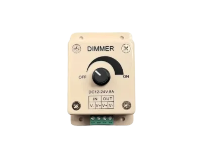 Kompakter LED Dimmer 12V 24V 8A für LED Streifen mit Anschlussklemme