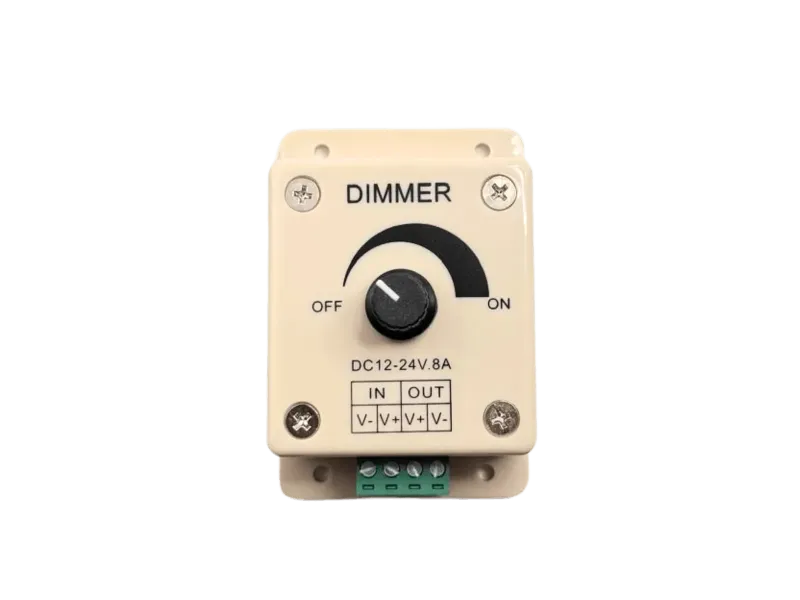 Kompakter LED Dimmer 12V 24V 8A für LED Streifen mit Anschlussklemme