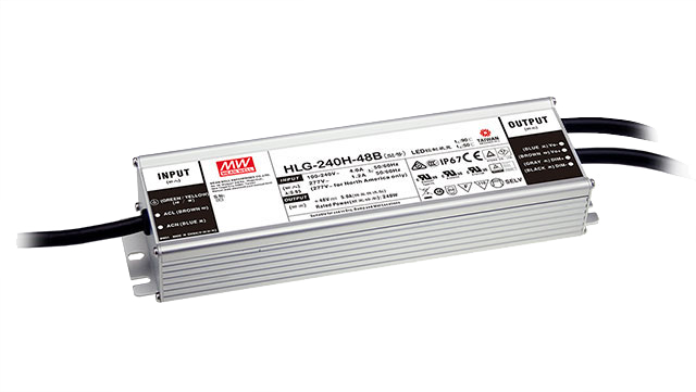 Mean Well HLG 240H 24B LED Treiber 24V 240W IP67 dimmbar 1-10V PWM Konstantspannung für LED Beleuchtung