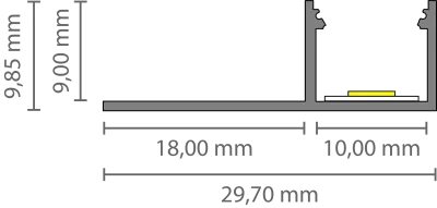 LED Fliesen-Abschlussprofil 2m EXO-F0_10 (10 mm) –|Fliesenprofil für LED-Strips LED Fliesen-Abschlussprofil 2m EXO-F0_10 (10 mm) –|Fliesenprofil für LED-Strips