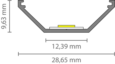 Flaches LED Eckprofil 2m EXO-V1_12 (12 mm) – Sichtprofil für LED-Strips Flaches LED Eckprofil 2m EXO-V1_12 (12 mm) – Sichtprofil für LED-Strips