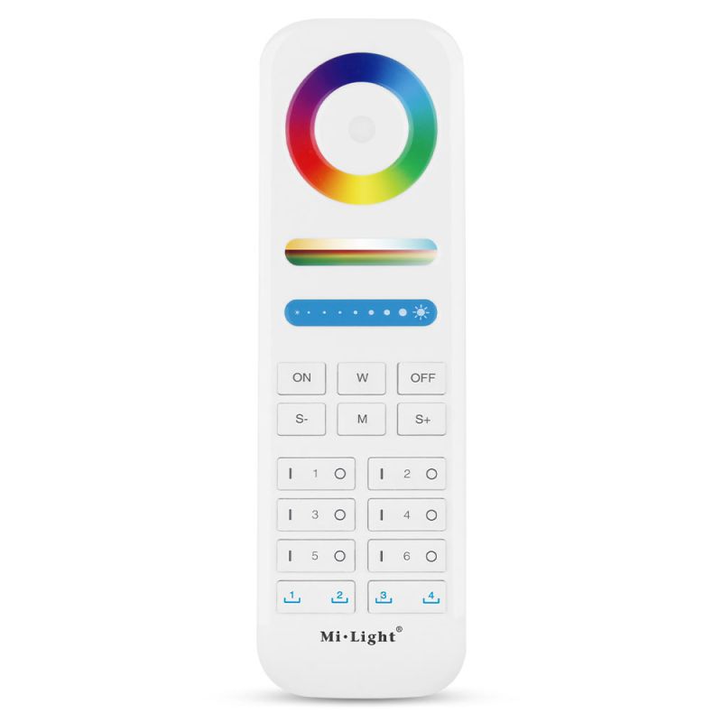 MiBoxer / Mi-Light FUT089S RGB + CCT Funk-Fernbedienung Weiß – 2,4 GHz Steuerung für LED-Controller – SK-LED