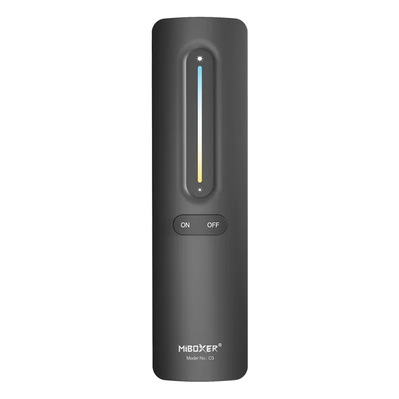 MiBoxer C3 Funkfernbedienung für CCT LED Streifen mit Touch-Control, 2.4 GHz, Helligkeit & Farbtemperatursteuerung, magnetische Halterung.