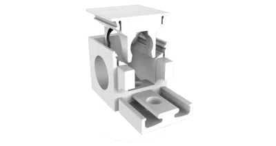 Endkappe für LED Alu Aufbauprofil mit Kabelführung Exo-N2_16 + Cover PC45 _16