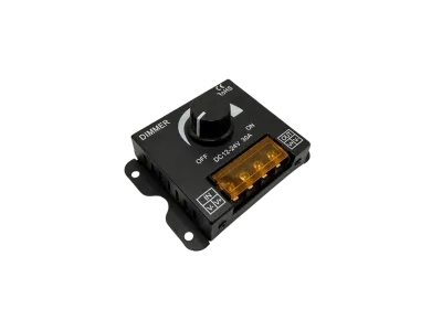 LED Dimmer 12V 24V 30A Drehdimmer für LED Streifen Konstantspannung schwarz
