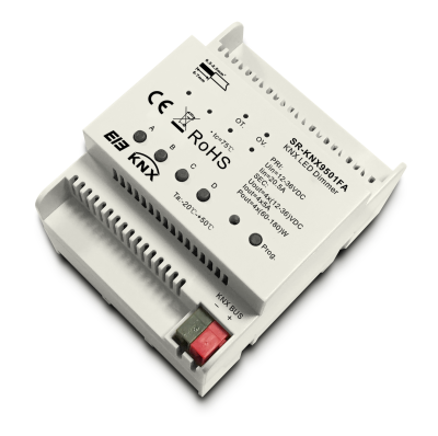 KNX LED Dimmer 4 Kanal 12-36V SR-KNX-9501FA Konstantspannung für Hutschiene Smart Home Steuerung