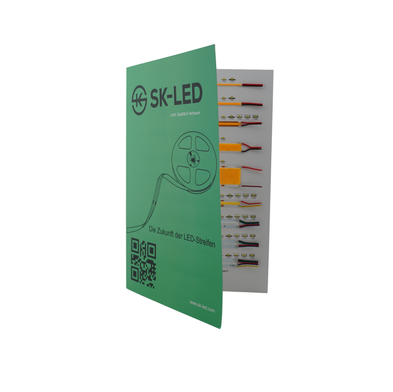 SMD LED Streifen Muster 24V im SK-LED Musterheft – verschiedene Lichtfarben vergleichen