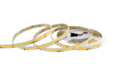 COB LED Lauflicht-Streifen 10 mm mit 360 LEDs pro Meter und WS2811 SPI Steuerung als freigestelltes Produktbild