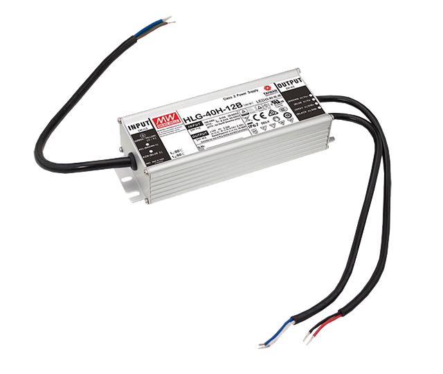 Mean Well HLG-40H-24B LED Netzteil 24V 40W – IP67 Aluminiumgehäuse, dimmbar per 1–10V und PWM, Konstantspannung und Konstantstrom, TÜV CE, für Innen- und Außenbereich