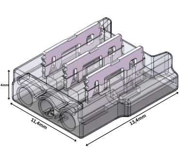 3-Pin CCT LED Strip Connector 10 mm – Solderless Configurable Connector – SK-LED CCT LED Anschlussverbinder für 10 mm CCT SMD LED-Streifen – lötfreier und frei konfigurierbarer Steckverbinder für flexible LED-Installationen, ideal für professionelle Anwendungen – SK-LED