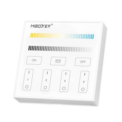 MiBoxer B2 CCT LED Wandfernbedienung Touchpanel Weiß 2.4GHz für Farbtemperatur und Helligkeit MiBoxer B2 CCT LED Wandfernbedienung Touchpanel in Weiß 2.4GHz zur Steuerung von Farbtemperatur und Helligkeit bei LED Streifen Frontansicht