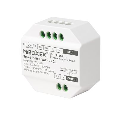 MiBoxer WL-SW1 WIFI Smart-Schalter – Unterputzmodul für 230 V mit App- & Tastersteuerung