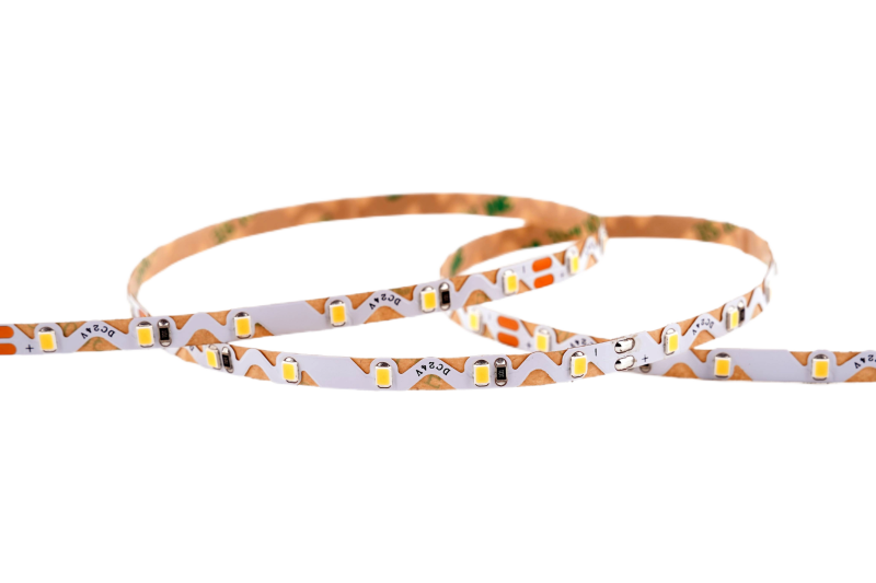ZigZag LED Streifen 6,6 mm auf weißem Hintergrund – flexibles 24V Bending Strip für enge Kurven, Werbetechnik und kreative Lichtlösungen