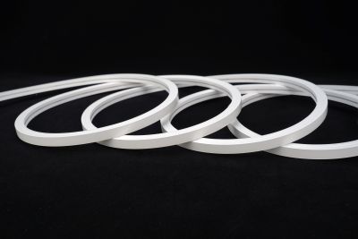 LED Neon Tube 12x12mm unbeleuchtet als 5m Rolle, flexibler Silikon Schlauch 24V IP67 Detailansicht