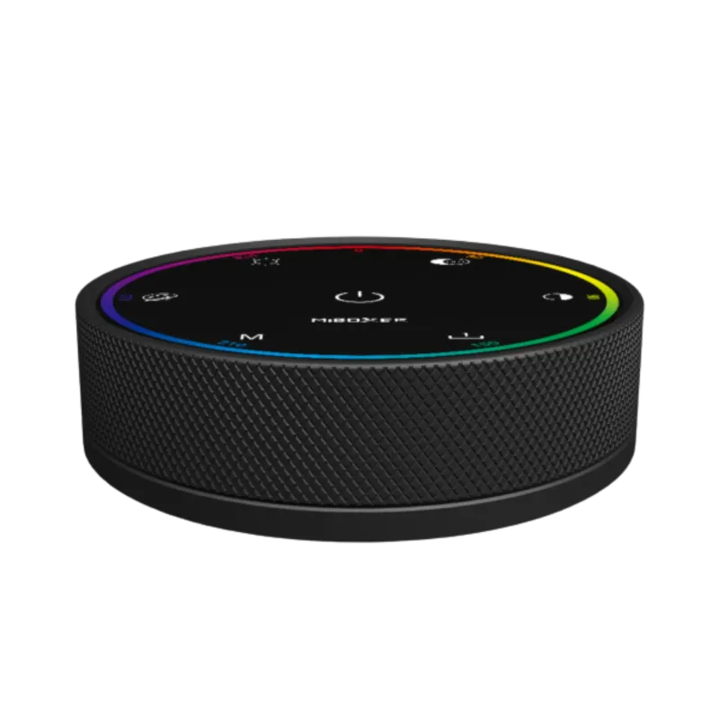 MiBoxer K6 RGB+CCT Drehregler Detailansicht mit strukturierter Oberfläche und Metallgehäuse