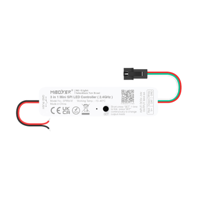MiBoxer SPIR3-M Mini SPI LED Pixel Controller 2.4 GHz, 3-in-1 Einfarbig, RGB und RGBW, 5-24V DC, 6A