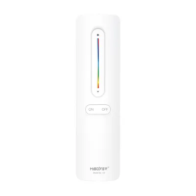 MiBoxer / Milight C4 weiße Funkfernbedienung für RGB + CCT LED Strips, 2.4 GHz Touch Remote Controller mit Farb-, Farbtemperatur- und Helligkeitssteuerung, magnetische Halterung.