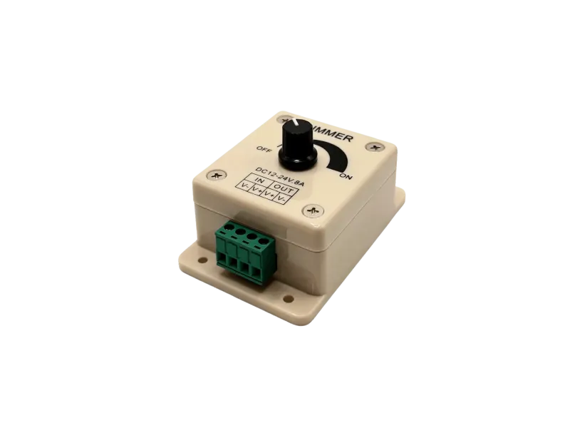 LED Dimmer 12V 24V 8A Drehdimmer für LED Streifen im Gehaeuse