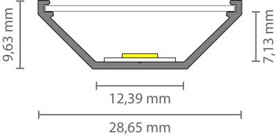 Flaches LED Eckprofil 2m EXO-V1_12 (12 mm) – Sichtprofil für LED-Strips Flaches LED Eckprofil 2m EXO-V1_12 (12 mm) – Sichtprofil für LED-Strips