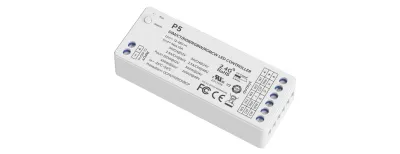LTECH M5A+P5 LED Funk Set 2.4 GHz, Funk Fernbedienung & 5-Kanal Empfänger, 12-48V DC, für RGBCCT LED Streifen