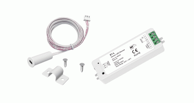 E1-L LED Sensor Dimmer Set mit Bewegungssensor Anschlusskabel Halterung und Schrauben für LED Streifen 12V 24V
