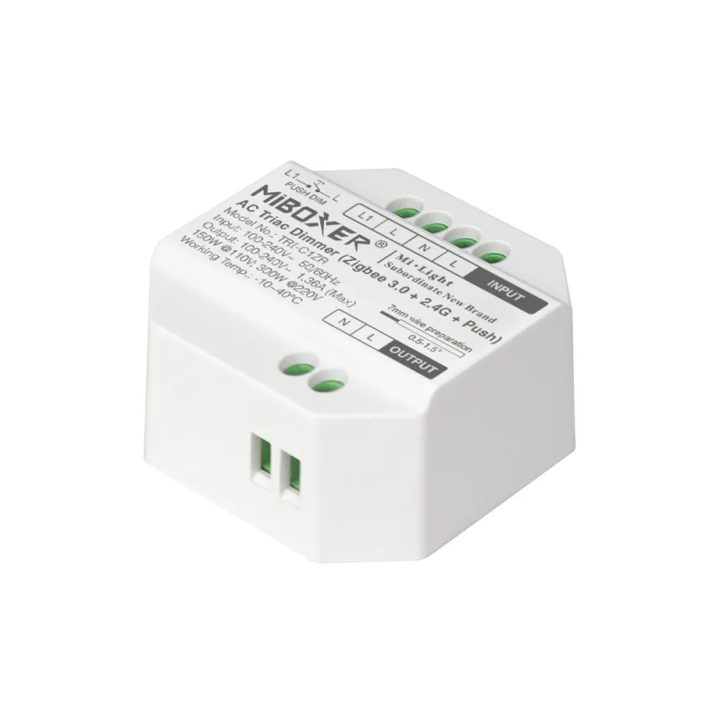Zigbee LED Dimmer 230V MiBoxer TRI-C1ZR Triac Dimmer für Unterputz Smart Home Lichtsteuerung