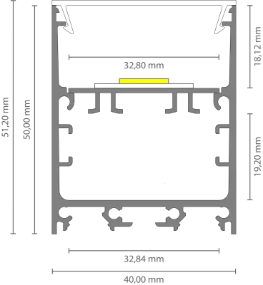 LED Leuchtenprofil extrabreit 2m EXO-TI1_32 (32 mm) – Aluminiumprofil für leistungsstarke LED-Strips LED Leuchtenprofil extrabreit 2m EXO-TI1_32 (32 mm) – Aluminiumprofil für leistungsstarke LED-Strips