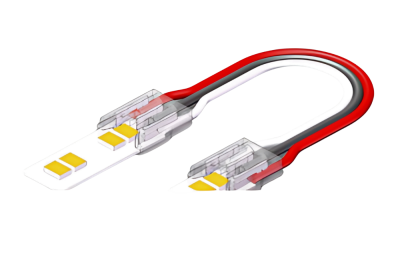 LED Strip-to-Strip Verbinder / Connector – 3-polig, 10 mm, lötfrei, 15 cm Kabel – SK-LED LED Strip-to-Strip Connector / Verbinder – 3-polig, 10 mm, lötfrei mit 15 cm Verbindungskabel für SMD CCT LED-Streifen – flexible, werkzeugfreie Steckverbindung – SK-LED