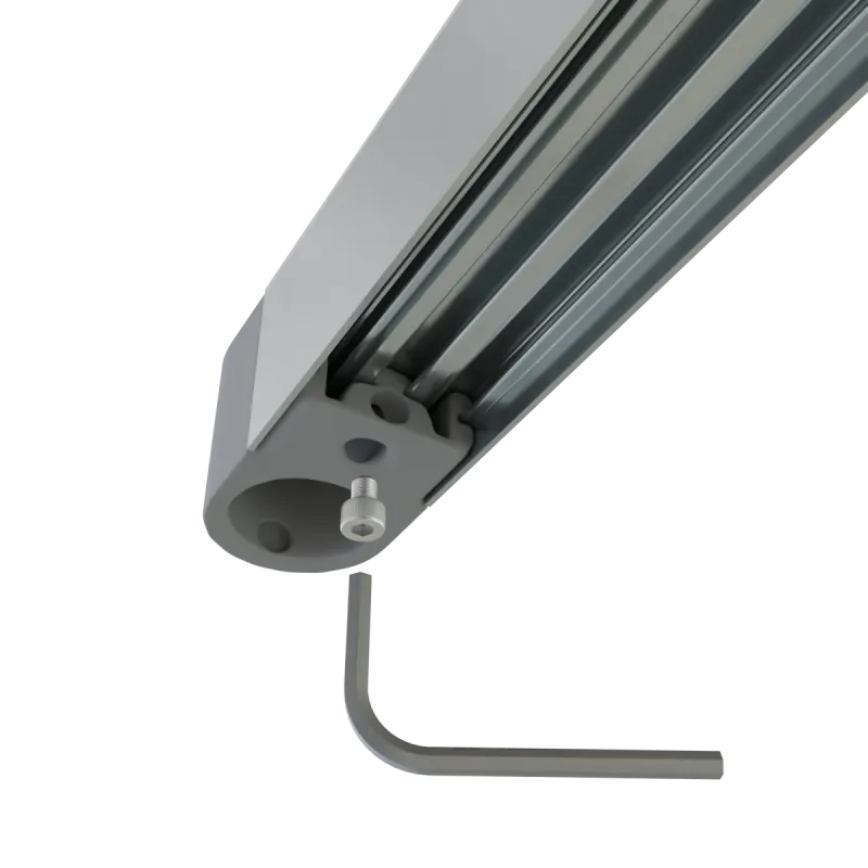 Endkappe Rund für LED Alu Aufbauprofil mit Kabelführung Exo-N4_24 + Cover PC51 _24
