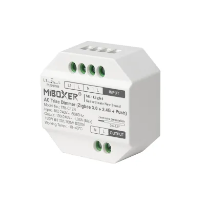 Zigbee Lichtdimmer 230V MiBoxer TRI-C1ZR für LED Beleuchtung mit Taster dimmen Smart Home