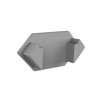Endkappe für LED Alu Fliesenprofil Exo-F2_15 + Cover PC45 _16