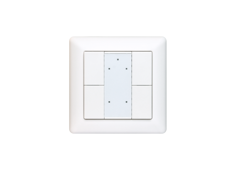 SR-KNX-9551K4 KNX Wandschalter Taster 4-fach LED Statusanzeige, busversorgt, ETS-konfigurierbar