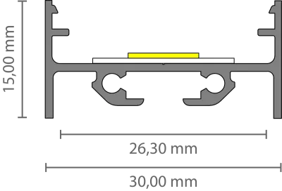 Breites LED Alu Aufbauprofil 2m EXO-N3_24 (24 mm) –| Aluminiumprofil für LED-Strips Breites LED Alu Aufbauprofil 2m EXO-N3_24 (24 mm) –| Aluminiumprofil für LED-Strips