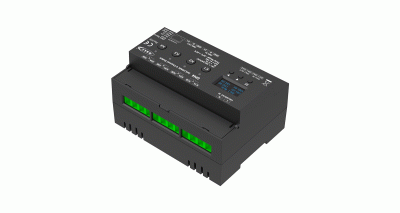 DH4 DALI DMX 4 Kanal Schaltaktor mit Anschlussklemmen LED Controller Modul DH4 DALI DMX 4 Kanal Schaltaktor Anschlussklemmen LED Controller Hutschienenmodul