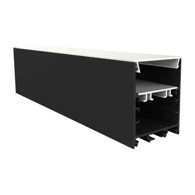 PC61-32 FLAT Abdeckung 2 m – für LED Leuchtenprofil EXO-TI1 | opal, schwarz