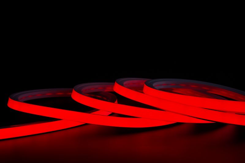 LED Neon Tube rot 20x20mm, 24V IP67, gleichmäßige Lichtlinie RGB LED Neon Flex