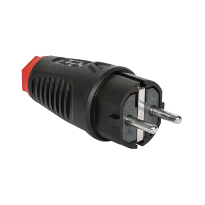 Schuko Stecker Gummi IP54 - Schraubklemme, Typ F