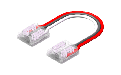 LED Strip-zu-Strip Verbinder 3-polig 10 mm mit 15 cm Kabel – lötfrei für COB CCT LED-Streifen | SK-LED CCT LED Strip-zu-Strip Verbinder mit 15 cm Verbindungskabel für 10 mm COB CCT LED-Streifen, lötfrei, transparentes Gehäuse, 22 AWG Kabel – ideal für flexible Verbindungen bis 4 A.