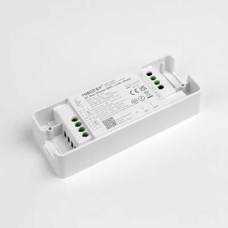MiBoxer TRI-PW WIFI LED-Dimmer für 230 V – Triac-Dimmer 500 W mit 2,4Ghz & Tastersteuerung